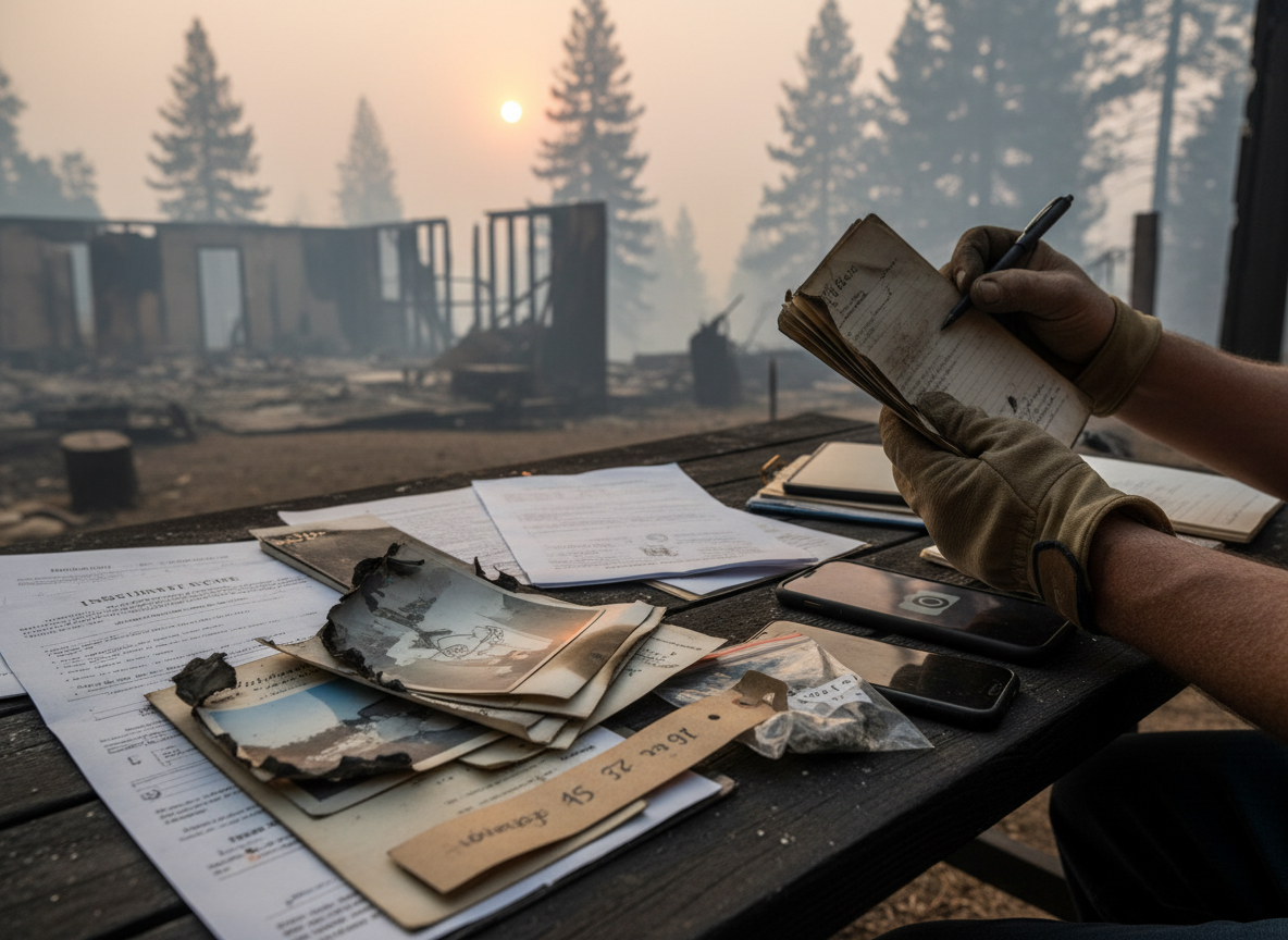 Insurance Documentation Tips After a Cedar Glen Wildfire
